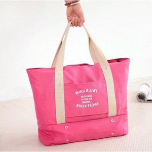 <b>Canvas</b> Travel Tote <b>Bag</b> <b>Large</b> Capacity With Handle For Women Solid Color Handbag - Product Image 6