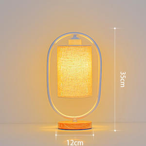 Nordique rétro moderne E14 veilleuse lampe de Table personnalité Simple créatif nouveau tissu chinois chevet en bois massif pour chambre - Product Image 3