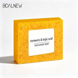 Jabón Facial y Corporal Blanqueador de Cúrcuma 100% Natural al por Mayor, Jabón Aclarante con Ácido Kójico, Jabón Iluminador de Cúrcuma y Ácido Kójico - Product Image 6