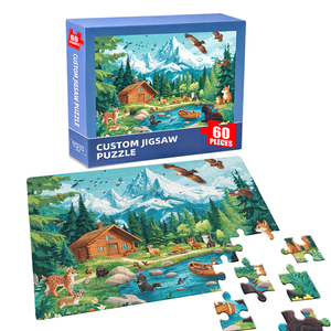 Puzzles personnalisés <span class=keywords><strong>de</strong></span> haute qualité, style conte <span class=keywords><strong>de</strong></span> fées, 60 pièces, forme irrégulière, avec boîte à clapet - Product Image 3