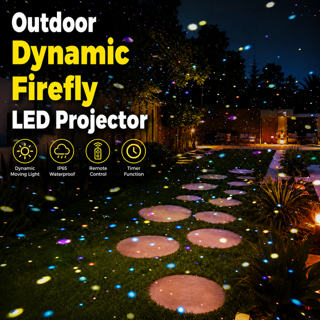 30W Outdoor Dynamic Firefly LED Projection Light - Laser Projector for Courtyard Bar Park Lawn Atmosphere Lighting