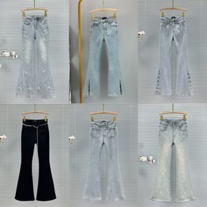 Pantalones Vaqueros de <span class=keywords><strong>Mujer</strong></span> de Cintura Alta con Diamantes, Lavados y Resistentes a la Decoloración, Venta Caliente al por Mayor a Bajo Precio - Product Image 4