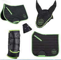 Usine professionnelle cheval ensemble équin équipement équestre bottes d'équitation + tapis de selle voile mouche + pansement enveloppe polaire