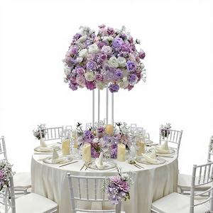 Bolas de Flores Artificiales Hechas a Mano, Color Morado Mixto, Personalizadas para Decoración de Bodas, Día de San Valentín y Fiestas - Product Image 1