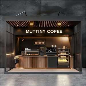 Mostrador de Lujo para Cafetería en Centro Comercial, Diseño Completo de Tienda para Cafeterías Minoristas, Interiores de Cafetería, Mostrador de Café - Product Image 5