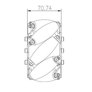 Set roda Mecanum baja tahan karat 127mm dengan rol PU 14190 roda Mecanum 5 inci - Product Image 5