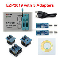 Programador USB SPI de Alta Velocidad EZP2019 + EZP2019 Plus con 5 Adaptadores, EEPROM, Mejor que CH341A, EZPO2010, EZP2013, Adaptador Minipro