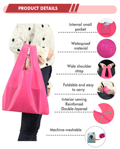 Biểu Tượng Tùy Chỉnh 210D Dày Polyester Có Thể Gập Lại Hàng Tạp Hóa Mua Sắm Túi <span class=keywords><strong>Nylon</strong></span> Có Thể Gập Lại Hàng Tạp Hóa Túi Với <span class=keywords><strong>Pouch</strong></span> Ripstop - Product Image 5