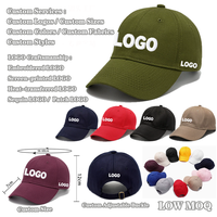 Gorras de Béisbol Promocionales Unisex de 6 Paneles, de Algodón Suave, Lisas, para Bordado Personalizado al por Mayor