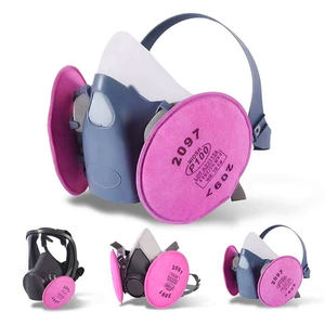 <span class=keywords><strong>Masque</strong></span> anti-poussière 2097, filtre en coton, silicone, 3 couches, valve respiratoire réutilisable, faible résistance respiratoire, résistant aux particules huileuses et aux odeurs - Product Image 5