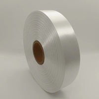 Étiquettes de soin en satin polyester lavables de 10 mm à face unique avec logo personnalisé imprimé en rouleau pour rubans de vêtements