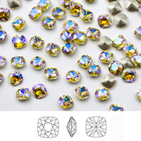 Pierre de cristal en verre K9 à dos pointu, carrée, de 4 mm à 18 mm, toutes tailles, pour la mode, les vêtements et la conception 3D - Paso Sico