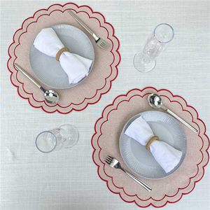 Hot Trend Embroidery <b>Placemat</b> for Home Decor Tableware Faux Leather Table <b>Placemat</b> - Product Image 2