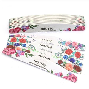 Lote de 10 Uds. De limas de uñas profesionales, 100/180 de madera de pulido, papel de lija fuerte, esmeril, uñas de doble cara, bloque de amortiguación, herramientas artísticas para uñas - Product Image 3