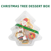 Boîte d'emballage en plastique vide en forme d'arbre de Noël pour bonbons cuisson Dessert pâtisserie occidentale biscuits Dessert affichage