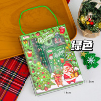Ensemble de papeterie Kawaii pour enfants Cadeau de Noël Règle à crayon Gomme Taille-crayon Bloc-notes Papeterie pour étudiants Fournitures scolaires et de bureau