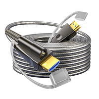 Câble HDMI 2.1 blindé à verrouillage par vis, fibre optique 8K60Hz 48Gbps AOC anti-rongeur pour projecteur, moniteur et installation d'ingénierie
