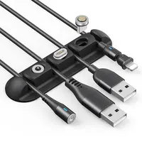 Green port Cable Organizer Silikon USB-Kabel wickler Desktop Magnets pitzen speicher Ordentliche Management clips Kabel halter
