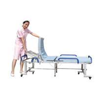 Lit d'hôpital pliable YONGFA YFY011 avec 6 roulettes médicales silencieuses, blanc, mobilier d'hôpital portable et pliable pour centres médicaux