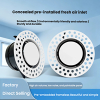 Grille d'aération circulaire invisible encastrée |   Prise d'air conditionné central encastrée |   Flux d'air fluide, inodore et robuste
