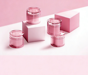 Pot en plastique acrylique rose 10g 30g 50g pour crème visage, soin de la peau, transparent, épais, double paroi, avec couvercle, pour cosmétiques - Product Image 4