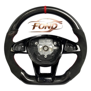 Volant sport en fibre de carbone personnalisé pour Mercedes-Benz <span class=keywords><strong>W204</strong></span> W205 W207 W212 W221 Classe A Classe E CLA CLE CLS <span class=keywords><strong>AMG</strong></span> - Product Image 1