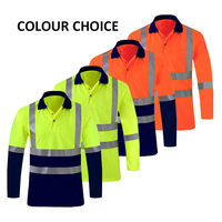 Nouveaux vêtements de travail de sécurité jaune Orange chemise de sécurité uniforme à manches longues réfléchissant Fluorescent haute visibilité combinaisons de travail