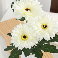 Tanaman Gerbera Buatan dalam Pot, Bunga Matahari Sutra Realistis dalam Pot untuk Dekorasi Halaman Luar Ruangan