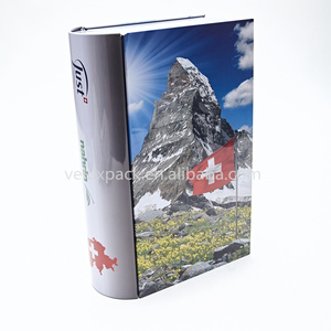 Vente en gros de boîte-cadeau en métal en forme de <span class=keywords><strong>livre</strong></span> personnalisée conteneur d'emballage de boîte-cadeau de bonbon - Product Image 5