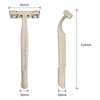 Cartouche de rasoir professionnel à double lame, conception à grande interstice, rasoir portable pour le visage pour hommes, système de rasage pour soins personnels