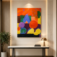 Peinture à l'huile texturée au couteau à palette, peinte à la main en usine, art abstrait sur toile, impasto, original d'artiste, OEM ODM, fournisseur en gros