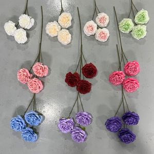 Roses artificielles en soie Lychee, fleurs pour mariage, décoration de la maison, bouquet fait main - Product Image 2