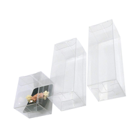 Boîte cadeau personnalisée carrée rectangulaire transparente pliante en plastique PVC PET Boîte d'emballage transparente