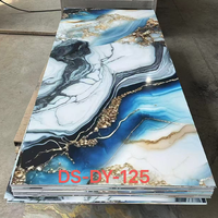 Panneaux muraux UV de haute qualité, fabrication en usine, panneaux de décoration SPC, feuille de marbre PVC, panneau UV
