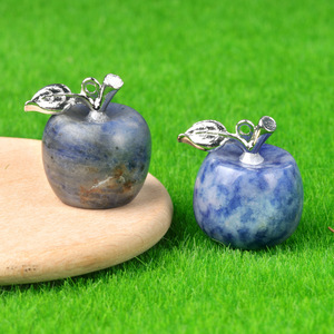 Tendance 2026 : Pendentif artisanal en jaspe Picasso poli, sculpté en cristal, en forme <span class=keywords><strong>de</strong></span> mini pomme d'Adam, objet décoratif en pierre précieuse, ornement cadeau pour la veille <span class=keywords><strong>de</strong></span> Noël - Product Image 5