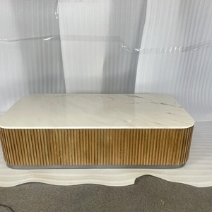 Table à manger au design moderne, table centrale en bois massif, table à manger rectangulaire - Product Image 3