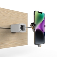 INSHOW Soporte de Seguridad Antirrobo para Teléfono Móvil, Montado en Pared, con Alarma Antirrobo para Tablet, Abrazadera con Cable de Carga Interno A103