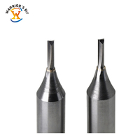 Mata Bor Router CNC Kayu Warrior's TCT 2Flute Straight Groove 6mm 8mm Berlapis Timah Presisi Tinggi 55HRC untuk Pembuatan Alur Kayu