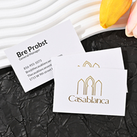 Cartes de visite professionnelles personnalisées avec logo, estampage à chaud or, papier texturé, impression de nom, gaufrage et débossage