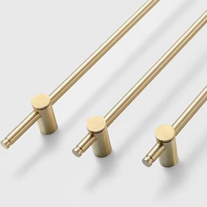 Adjustable 60mm-1000mm Long Furniture Hardware Modern Gold/Black Brass Cabinet <strong>Handles</strong> Drawer Bar Glass <strong>Door</strong> <strong>Pulls</strong> Wardrobe Gym - Product Image 6