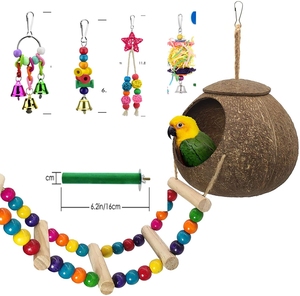 6 Pack <strong>Parrot</strong> <strong>Toy</strong> Set Bird <strong>Toys</strong> Swing Colorful Beads Bells Bird Products Hanging <strong>Toys</strong>
