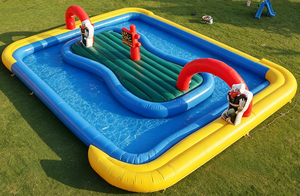 Attrezzatura per Parco Acquatico Esterno, Piscina Gonfiabile Gigante Portatile con <span class=keywords><strong>Fiume</strong></span> Lento per Giardino e Feste in Campeggio - Product Image 2