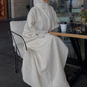 ウィルソン・ツイントゥーン・アバヤ・スリーブス・スリット・厚手・着物風・ドバイ・アバヤ（女性用）冬デザイン・秋・ムスリム服・プラスサイズ・ドレス - Product Image 2