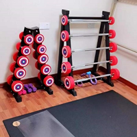 Disques de musculation en caoutchouc colorés à trous pour salle de sport commerciale