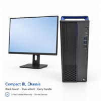 Zhaoxin KX-U6780A Octa-Core 2.7GHz Desktop PC, RAM 16GB, SSD M.2 NVMe 512GB, GPU Terintegrasi, Casing 8L, LAN 1000M dengan Monitor 23.8"