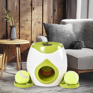 เครื่องเล่นสัตว์เลี้ยงอัตโนมัติแบบใหม่จากโรงงานผู้ผลิต (OEM) เป็นมิตรกับสิ่งแวดล้อม ทำจากพลาสติก ใช้สำหรับให้รางวัล ขว้างลูกเทนนิส เล่นสนุก แก้เบื่อ กระตุ้นการเคลื่อนไหวสำหรับสุนัข - Product Image 5