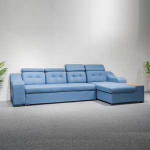 Canapé <span class=keywords><strong>convertible</strong></span> en lit, canapé-lit escamotable, canapé d'angle en forme de L, canapé de salon avec chaise cachée, canapé-lit inclinable à 2 plis - Product Image 5