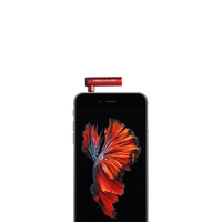 Coque en alliage d'aluminium, tête plaquée or, prise de conversion standard pour microphone de casque CTIA-OMTP à rotation à 90 degrés rouge