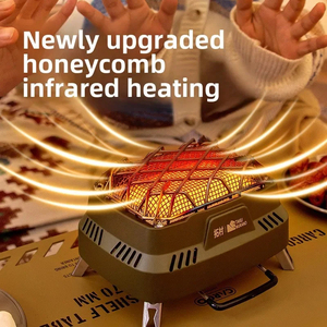 Açık Hava Gazlı Kamp Ocak Başlığı Kamp Kış Isıtma Mini Taşınabilir Kızılötesi Dağ Ocak Isıtma Ocak - Product Image 4