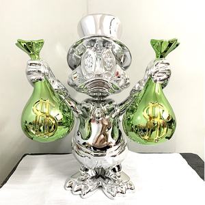 Statue de canard en résine Pop Arts <span class=keywords><strong>Monopoly</strong></span>, canard en résine chromé, décoration intérieure, figurine de canard en fibre de verre à vendre - Product Image 5